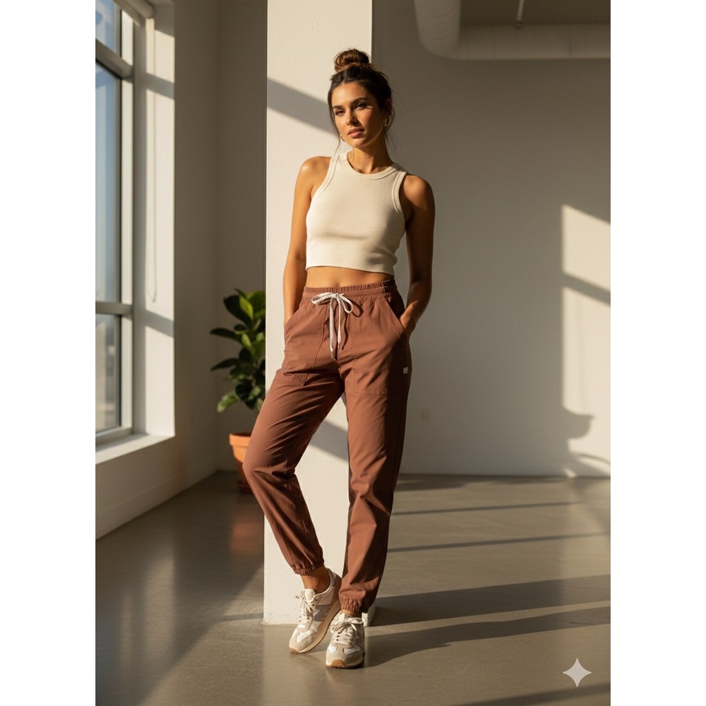 Vuori Womens Villa Jogger XS Mahogany Gorpcore Lightweight Hiking Pants VW481